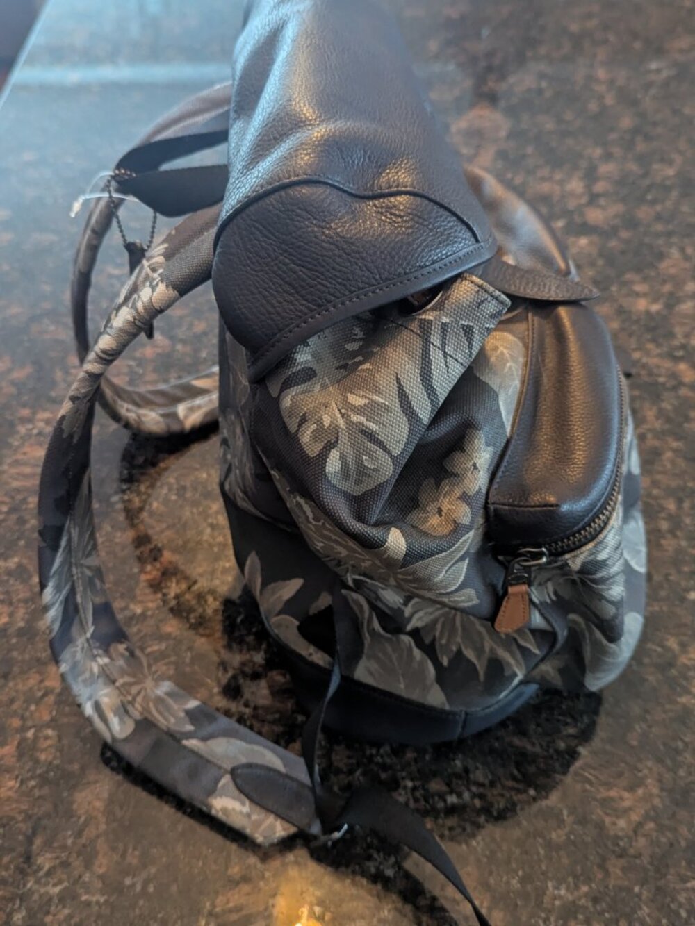 Coach Hawaiian Palm Print Rucksack / Backpack - Picture 2 of 5